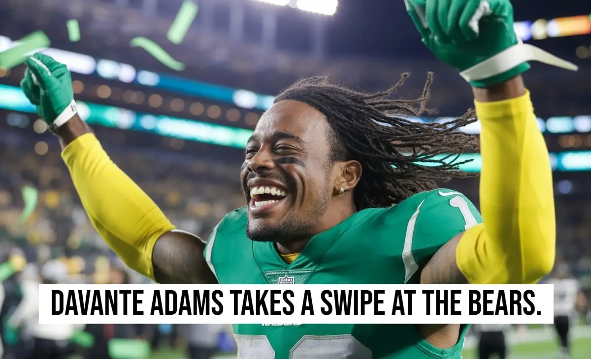 davante adams takes a swipe at the bears.